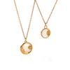 White Mother-of-Pearl Sun and Moon Necklace, Niche Light Luxury High-end, Non-fading, Versatile Clavicle Chain Jewelry
