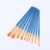 10-Piece Pearlescent Plastic Handle Oil Paint Brush Set for Watercolor and Fine Art