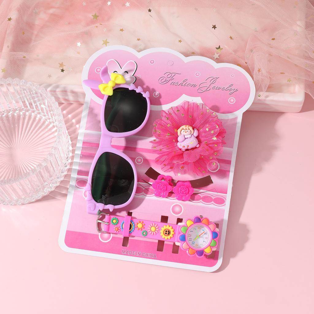 Cute butterfly and floral Chinese style student versatile quartz watch   jewelry small gift set of four pieces