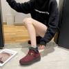 Winter Thick Anti Slip Women's Snow Boots Round Toe Thick Soled Short Tube Warm Ankle Boots Wear Resistant Plus Size Cotton Boot