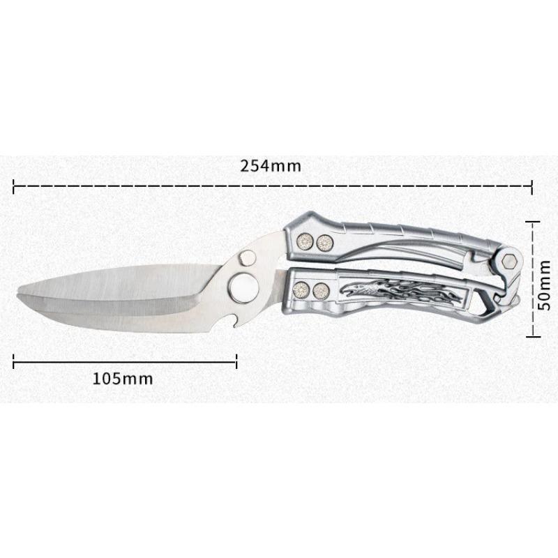 Multi Functional Stainless Steel Food Barbecue Kitchen Scissors Household Specific Strong Shears for Cutting Chicken Bones