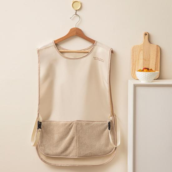 Vest Style Apron for Women Kitchen Cooking Smock with Handy Wipe And Pockets Sleeveless Cooking Apron for Home Painting BBQ Hosting