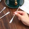4PCS Stainless Steel Coffee Stirring Spoon, 5inch Coffee Stirrers Ice Tea Spoon, Beverage Cocktail Stirrers Stir, Tiny Salt Condiment Spoons, Drink