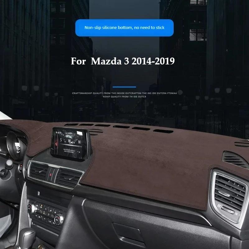 Car Interior Accessories Tools For Mazda 3 Axela 2014-2024 Dashboard Sunshade Mat Center Console Anti-Slip Light Shield Pad