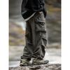 Men's Spring Mountaineering Waterproof Rushing Pants Youth Handsome Loose Sports Work Pants