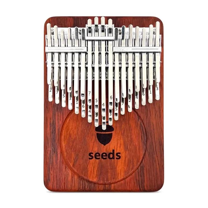 24 Keys Walnut Wood Kalimba Musical Keyboard Accessories Music Finger Piano Cute Gift