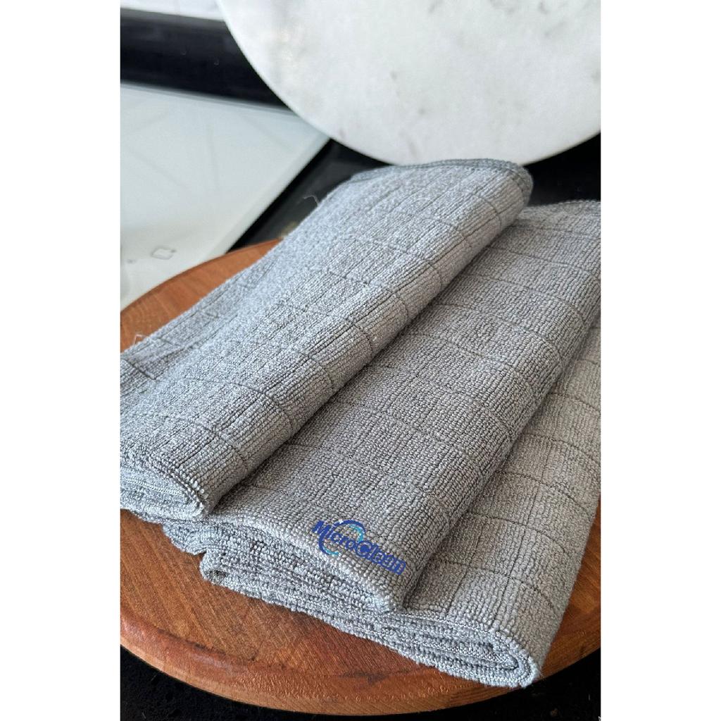 Missclean (3 Pieces) Microfiber Kitchen Cloth Gray Color 40*40 Cm