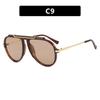 Personalized toad-shaped single beam sunglasses, new European and American sunglasses, retro fashion UV-proof sunglasses