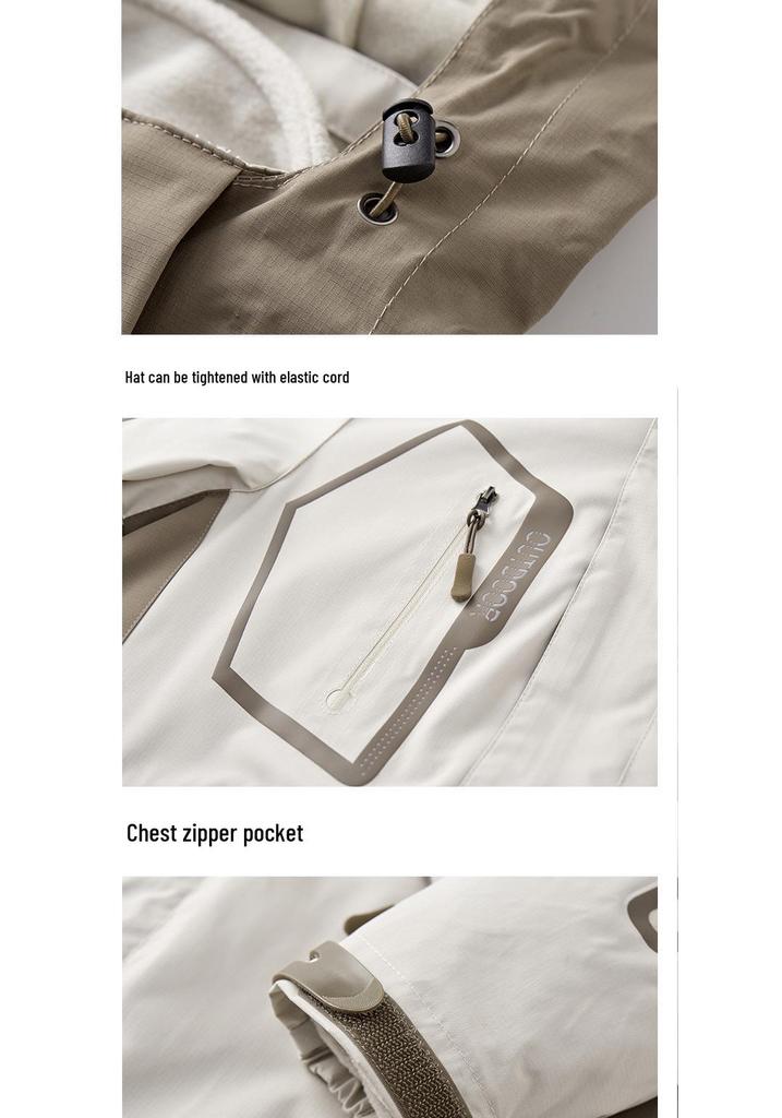 Unisex Kurtka Górska 3 w 1 z Odpinaną Podszewką Polarową, Pogrubiona na Jesień/Zimę, Styl dla Par.