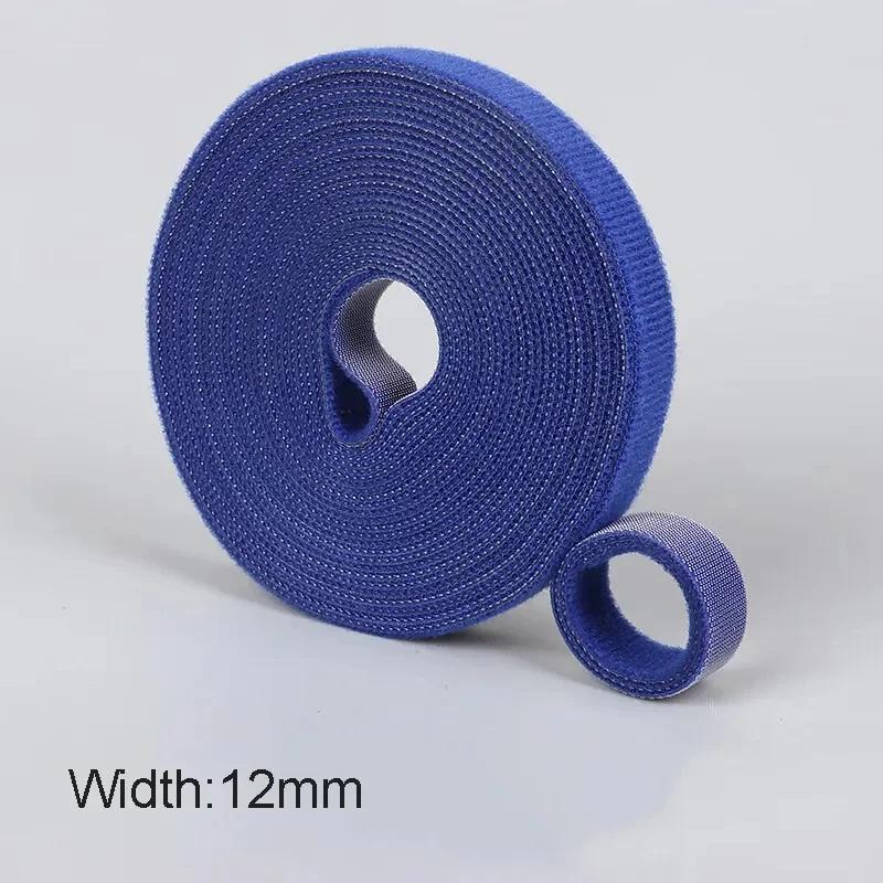 5M/Rol 12mm Kabel Organizer Nylon Klittenband Bindband Kabel Draad Opwikkelaar Tape Oortelefoon Muis Snoer Beheer Ties Beschermer