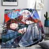 1PC Devil May Cry Print Flannel Blanket, High Quality All Seasons, Home Decor, Warmth and Comfort, Perfect for Christmas Gifts