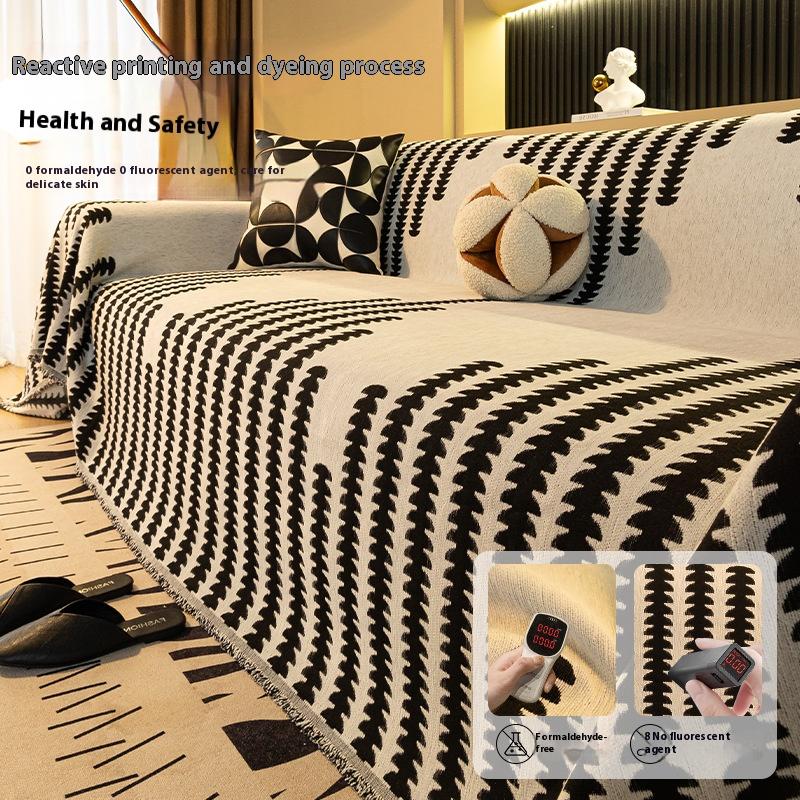 Home Sofa Cover Living Room Seat Cover Blanket 3 Seater Sofa Blanket Cover Aesthetic Blanket Grey