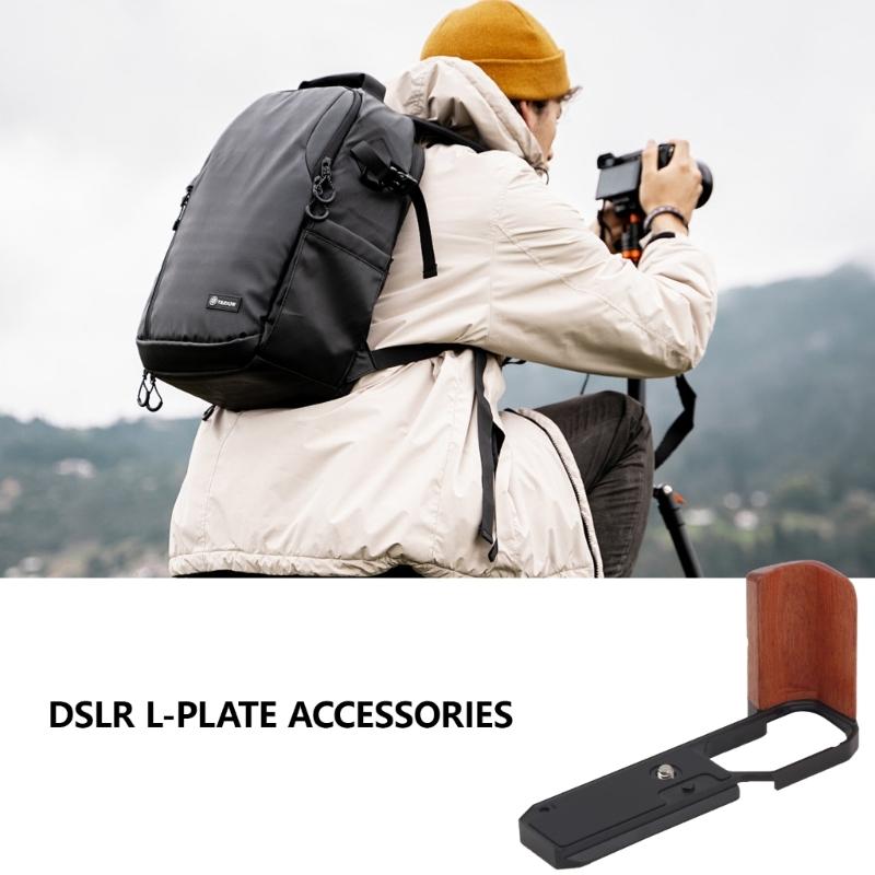 L Shaped Camera Bracket Hand Grip for Mirrorless Camera Photography Cage Wood And Aluminum Camera Holder