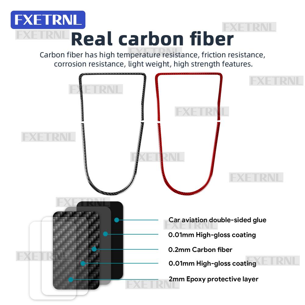 Real Soft Carbon Fiber Sticker For MG3 2013 2014 2015 2016 2017 LHD RHD Car Gear Shift Frame Panel Interior Trim Accessories