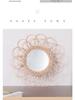Petal Mirror: Willow Wicker Decorative for Living Room, Bedroom, or Entrance Wall.