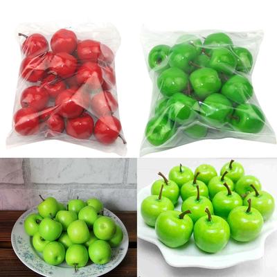 Green Simulation Fruit Plastic Play Toys Props Red Simulation Fruit 3.5cm X 3cm