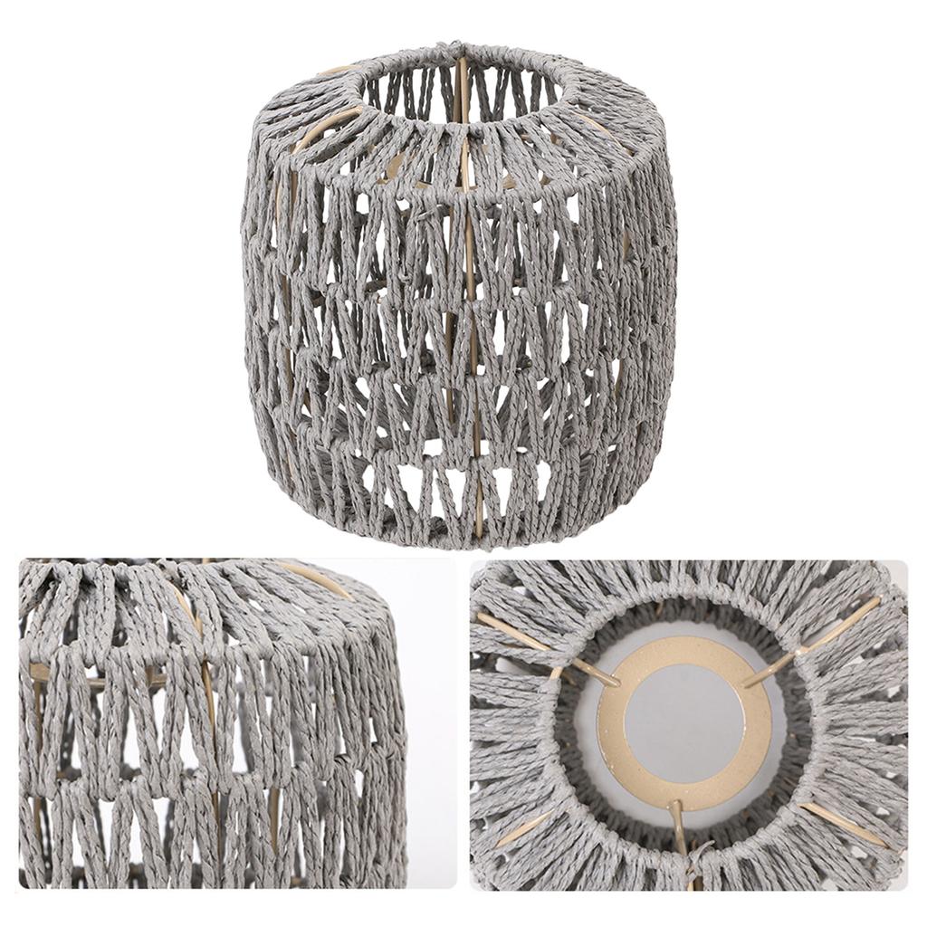 Lamp Shade Cover Light Woven Pendant Chandelier Rattan Ceiling Lampshade Shades Cage Weaving Rustic Replacement Farmhousewicker
