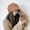 Vintage Octagonal Hat With Wide Brim For Winter Street Style And Warmth