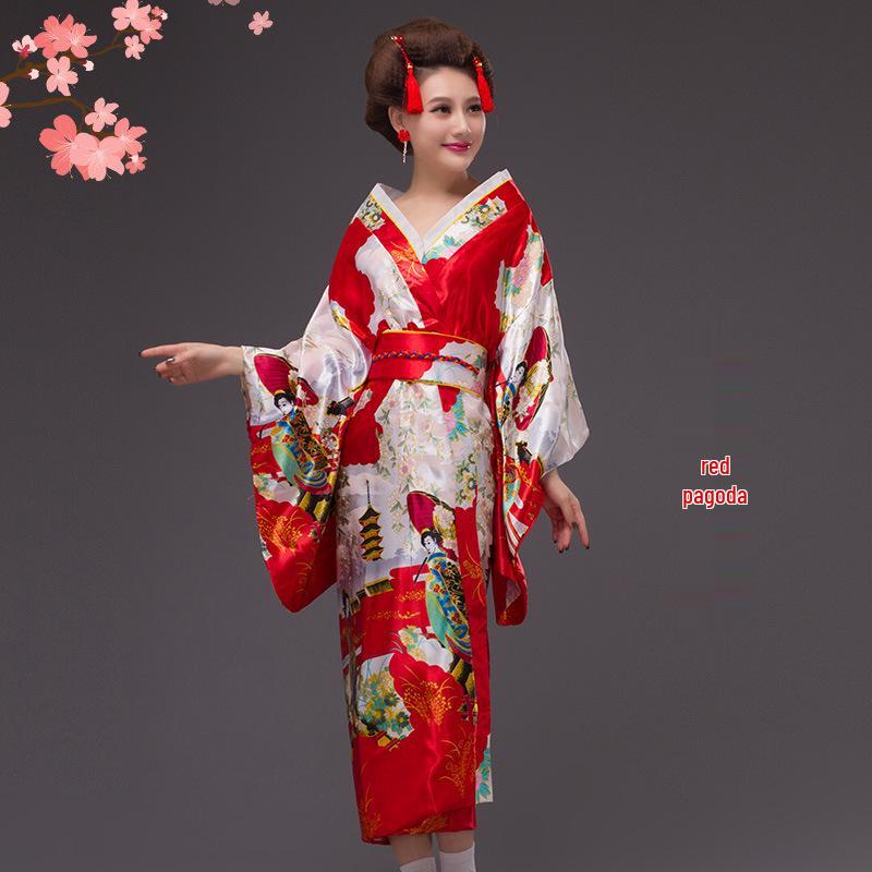 Japanischer Kimono in Übergröße: Traditionelles Damen-Performance-Kostüm & Kulinarische Uniform