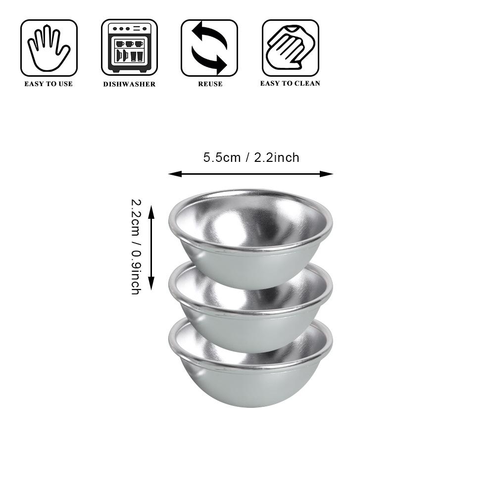 3/4pcs DIY Baking Aluminum Alloy Mold Set 5.5/6.6/8/9cm Semicircle Dessert Mold Snowball Mochi Mold Kitchen Accessoried