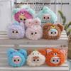 Rabbit Three Baby Cartoon Coin Purse Plush Keychain Pendant For Kids Teens And