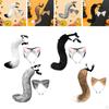 Cat Ears and Tail Set Animal Cosplay Costume for Party Birthday Masquerade