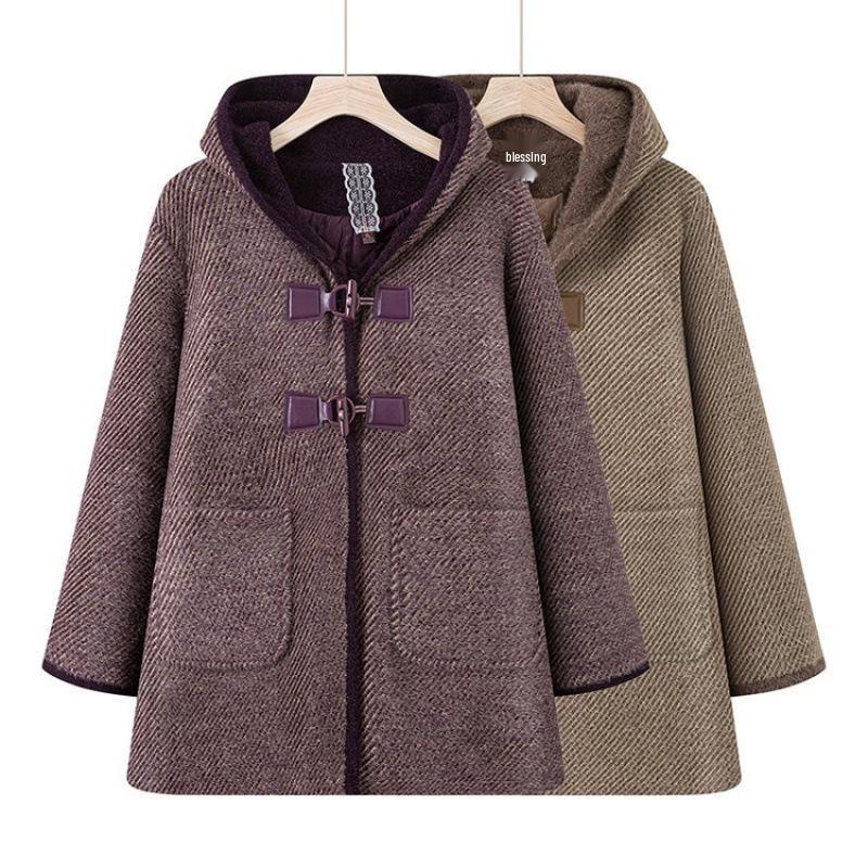 Women's Plus Size Quilted Hooded Winter Coat - Warm, Versatile, and Stylish for Mature Ladies