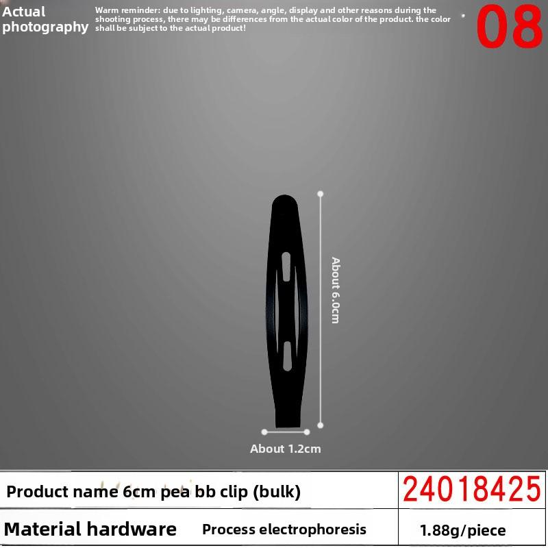 Thickened Square BB Clips Water Drop Clips Metal HeadwearHair Accessories BangsBlack Hair Clips