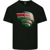 Gekräuselte Kenia Flagge Kenianischer Tag Fußball Kinder T-Shirt Kinder