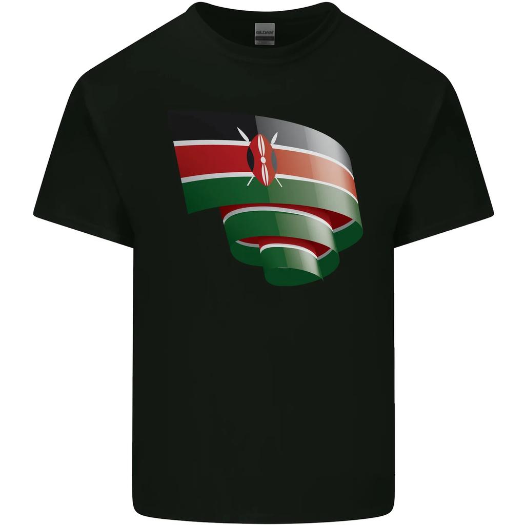 Gekräuselte Kenia Flagge Kenianischer Tag Fußball Kinder T-Shirt Kinder