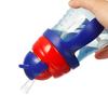 Baby Cups Cartoon Feeding Bottle with Portable Straw Save Cups Sports Bottles(Blue 260mlhandle)