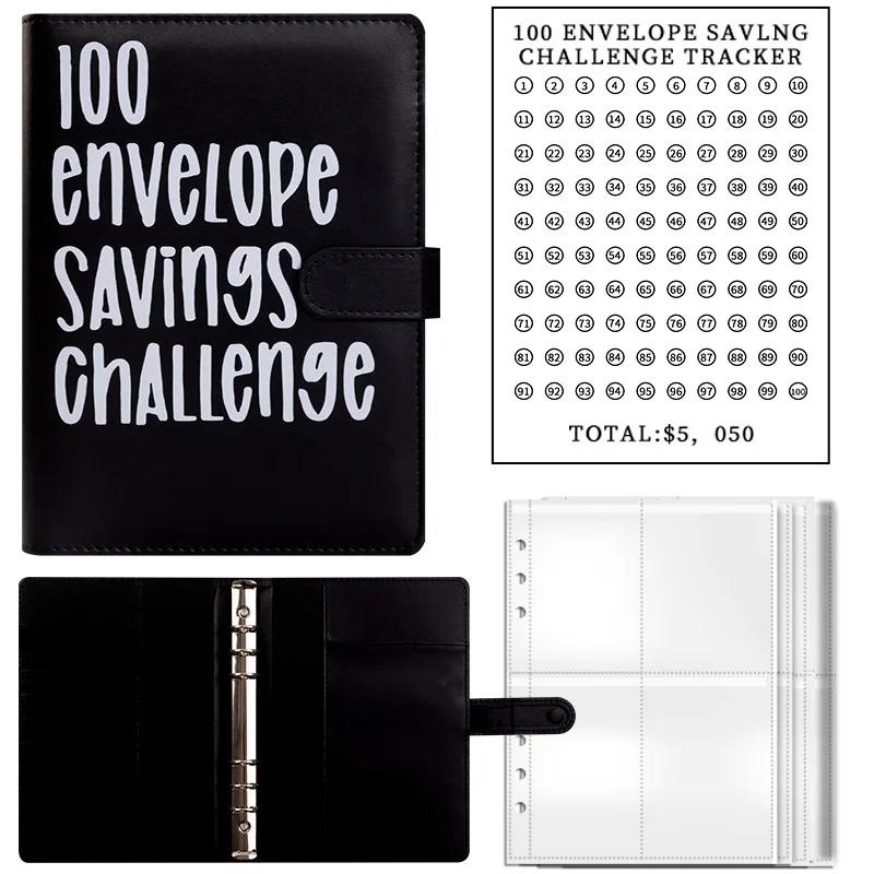 100 Envelope Challenge Binder Save Savings Challenges Loose-Leaf Binder Budget Binder With Cash Envelopes Money Organizer System