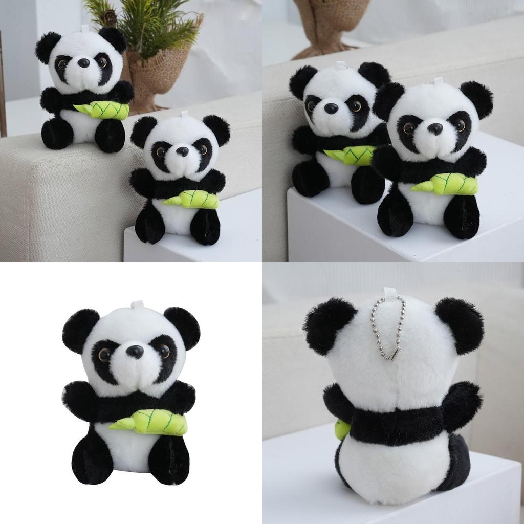 Panda Bamboo Shoots Animal Stuffed Plush Key Chain Toy Children Birthday Gifts