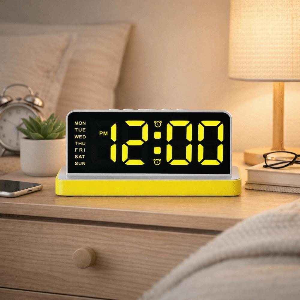 Large Screen Digital Alarm Clock Large Display Table Clock LED Electronic Clock  Home Use