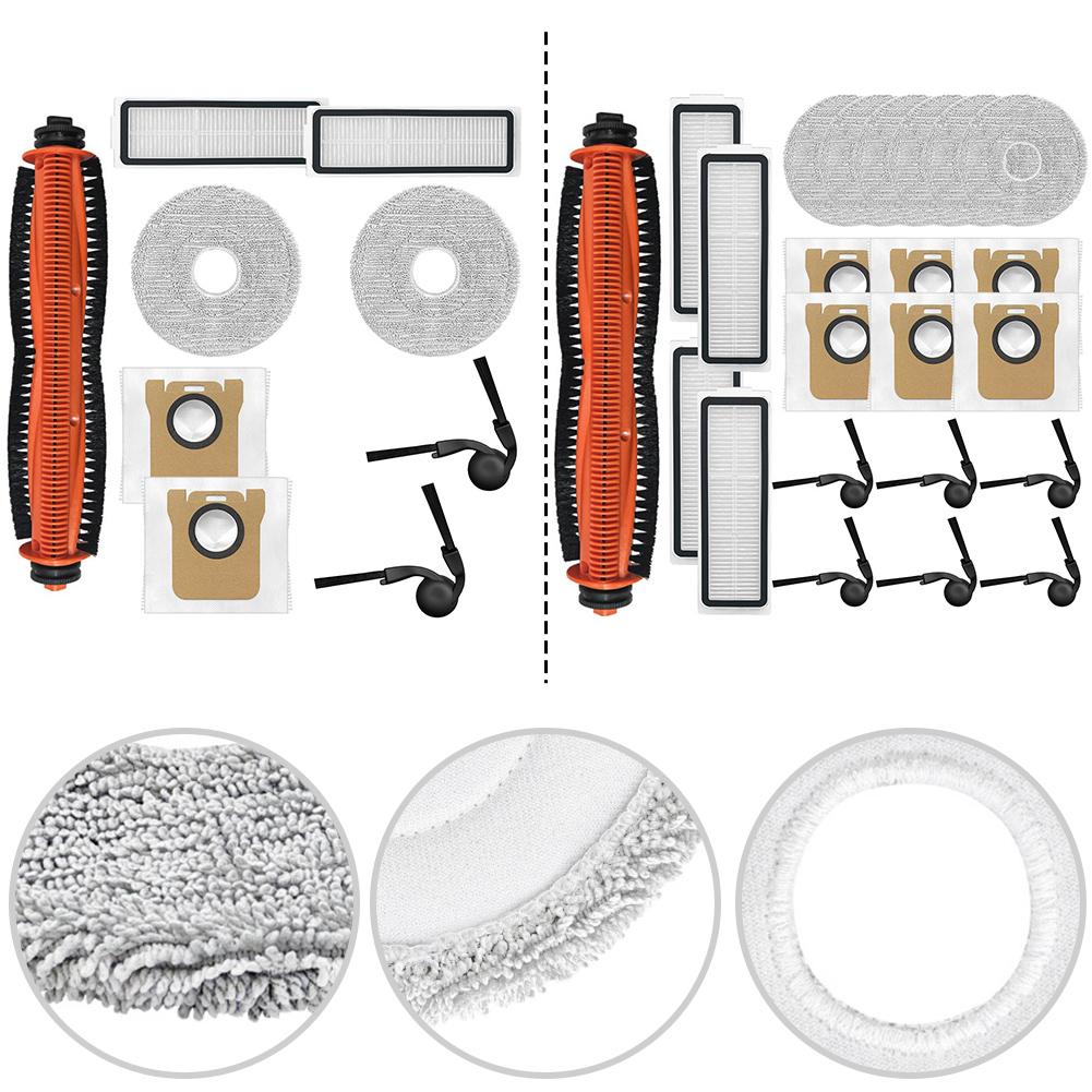 Replacement Filters, Main Brush, Dust Bag, Mop, And Filter Kit For Xiaomi 5/OV31GL Vacuum Cleaners (9/23pcs)