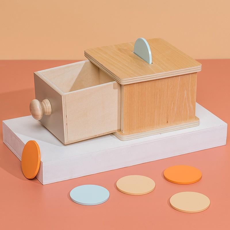 Children's Montessori Coin Box Game Wooden Teaching Aids