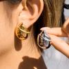 Hazelnut Titanium Steel Stud Earrings Niche Earrings Non-Fading Ear Bone Stainless Steel