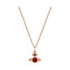 (W) Vivienne Westwood London Orb Pendant Rose Gold Red