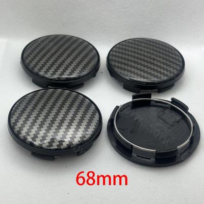 4 stuks/set 68mm 3D koolstofvezel universele auto wielnaafdoppen afdekkingsset auto-accessoires ABS auto-stylingonderdelen accessoires