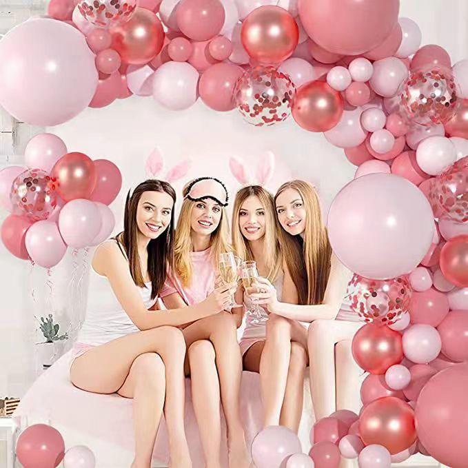 Vintage Pink Light Pink Balloon Dusty Pink Rose Gold Balloon Set Birthday Wedding Baby Shower Party