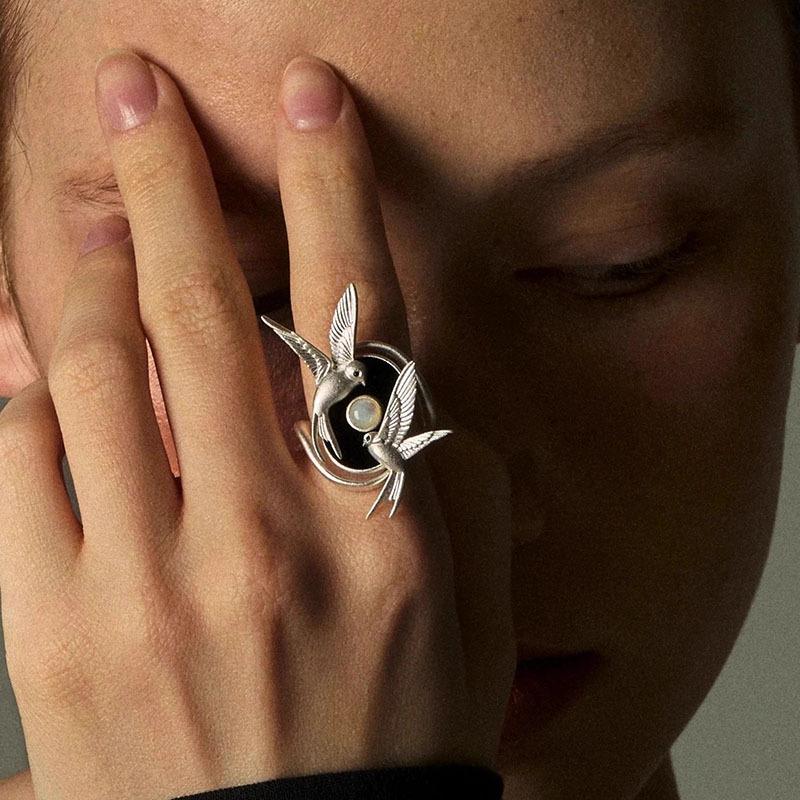 Exaggerated Irregular Metal Pleated Rings For Women Vintage Minimalist Personality Rings Jewelry Gifts
