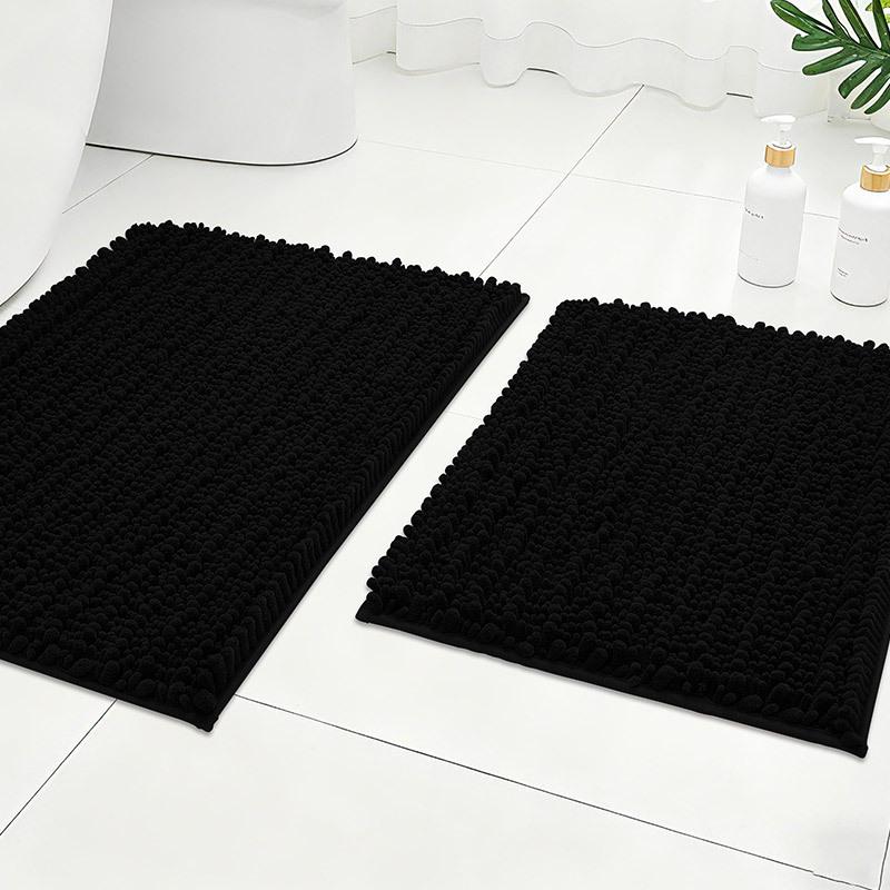 

Thick Chenille Yarn Absorbent Non-Slip Bathroom Entry Mat 43x61cm Single
