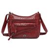 New Women's Shoulder Bag Soft Leather Texture Multi-compartment Large Capacity Fashionable Simple Old Messenger Bag