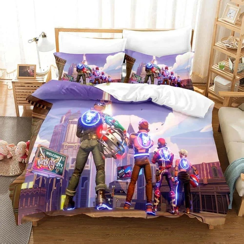 3D Print Game Knockout City Bedding Set Single Twin Full Queen King Size Bed Set Adult Kid Bedroom Duvet Cover Sets Home Textile