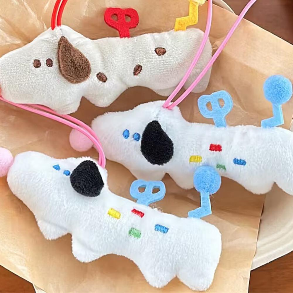 Cute Lanyard Style Clockwork Puppy Plush Pendant Doll Gift Backpack Decoration Cartoon Doll Keychain