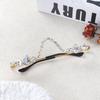 Brille ohne Gläser, Halbrahmen ohne Flachspiegel, Diamant-Dekor-Strass-Brillenfassung, weiblicher Trend
