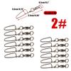 Lure Connecting 10 Pcs Fishing Bait Connecting Rings  Rolling Swivel with Snap Fishing Accessories