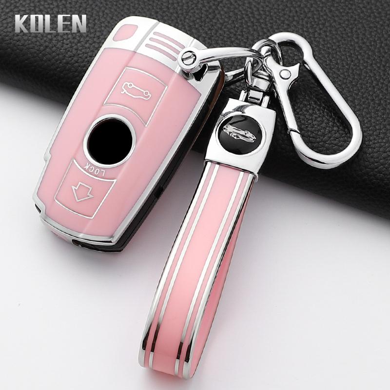 Fashion Tpu Car Key Case Cover For Bmw E90 E60 E70 E87 3 5 6 Series M3 M5 X1 X5 X6 Z4 E71 E72 E88 E89 E91 E92 Protector Keychain