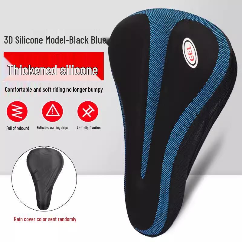 Bicycle Seat Cushion: Super Soft Silicone, Thickened Shock Absorption for Road and Mountain Bikes