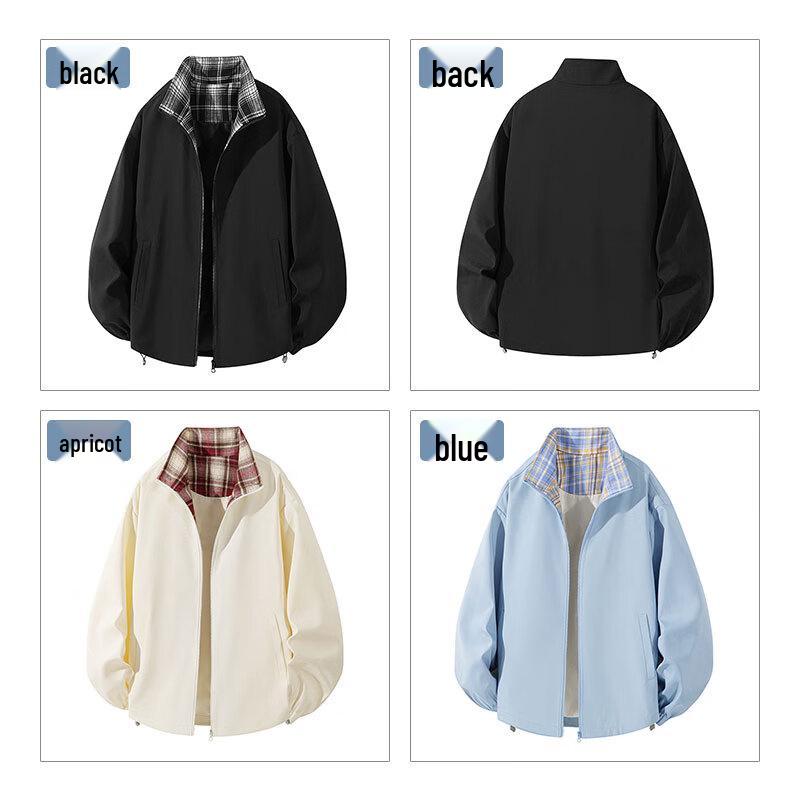 JEANSWEST Men's Stand-Collar Spliced Jacket